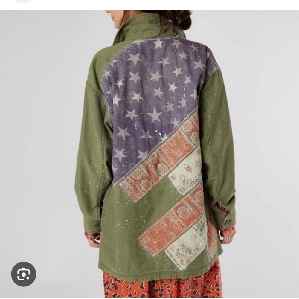 We The Free Patchwork Jacket - Green and Orange